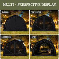 Tente gonflable familiale Coody 17.2 Familia Pro Air - Noire, grande taille, quatre saisons, portable, facile à installer, pour le camping en plein air