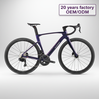 Vélo de Course sur Route en Fibre de Carbone 700C, Stock d'Usine, 2*12 Vitesses, Transmission Sans Fil, Freins à Disque Hydrauliques, Bicicleta De Carretera pour Adultes