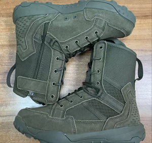 SFB45 721 Men Olive Green Side Zip Tactical <b>Boots</b> Suede Breathable Combat <b>Boots</b> Non Slip Rubber Sole Outdoor <b>Hiking</b> - Product Image 1