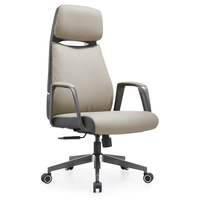 Chaise de bureau exécutive en cuir moderne de haute qualité, réglable en hauteur, dossier haut, fonction pivotante, pour hôpital, maison, bureau