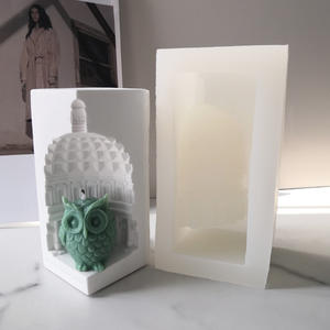 INTODIY DIY Dekorasi Rumah Kerajinan Beton Cetakan Lilin Kreatif Eropa Arsitektur Silikon Semen Plester Cetakan - Product Image 5