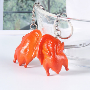 Pendentif alimentaire simulé, porte-clés canard rôti, ornement canard rôti, porte-clés cadeau farfelu - Product Image 3