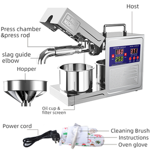 Mini Prensa de Manteca de Cacao, Extractor de Aceite Automático para Pequeñas Empresas, Prensado en Frío y Caliente de Granos de Cacao, Cacahuetes y Semillas de Sésamo - Product Image 3