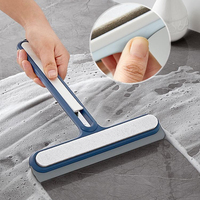 FF5583 Outil de nettoyage de vitres multifonction 3 en 1, grattoir pour le nettoyage des miroirs et des surfaces en verre de la salle de bain, éponge, raclette pour fenêtres