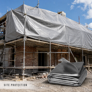 Waterproof <b>Tarpaulin</b> Outdoor Awning Cover 58/60 In Solid Gray Black Medium Weight Woven Fabric Plain Style - Product Image 4