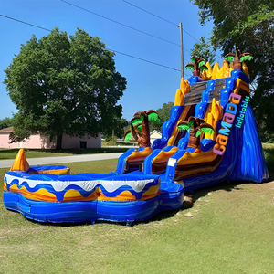 Tobogán Acuático Inflable de PVC Resistente, Tobogán Inflable Grande <span class=keywords><strong>con</strong></span> <span class=keywords><strong>Piscina</strong></span> Combinada, Toboganes Acuáticos <span class=keywords><strong>para</strong></span> Fiestas al Aire Libre y Parques de Diversiones - Product Image 3