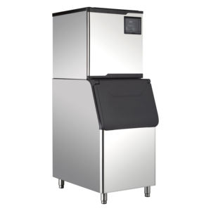Large Air Cooling <b>Cube</b> <b>Ice</b> Machine With PLC Control <b>Stainless</b> <b>Steel</b> for Hotels Various Capacities 150kg 900kg Famous Brand Motor - Product Image 3