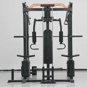 Best Selling Fitness Equipment Multi Functional Trainer Multifunction Smith Machine Cable Crossover Black Silver Gym