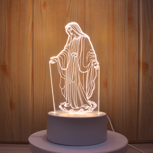 Newish DIY benutzer definierte Foto kreative 3D-Illusion Anime Lampa ras Kinderzimmer Acryl Tisch Schreibtisch Basis USB LED Weihnachts nacht Licht - Product Image 2