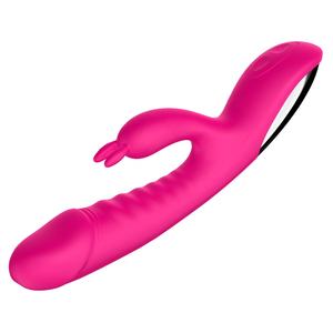 Kotak hadiah kemasan G Spot klitoris Stimulator kelinci wanita kelinci Vibrator seks realistis Dildo Vibrator untuk wanita - Product Image 4