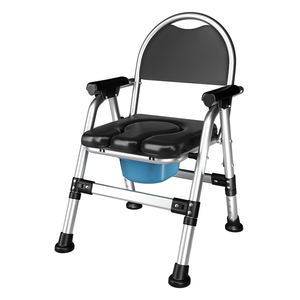 Chaise de douche en aluminium robuste avec fonction toilettes |   Capacité de 120 kg, pliable et portable |   Certifié UE - Product Image 1