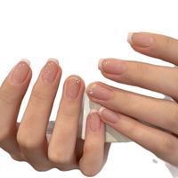 Nouvelle Collection Printemps-Été 2026 : Faux Ongles Minimalistes Couleur Nude, Effet Blush Doux, Œil de Chat Blanc, Polyvalents, Faits Main, Vente en Gros, ABS