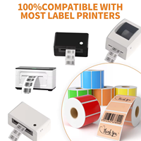 Rouleau d'étiquettes d'imprimante de codes-barres thermique étanche, autocollant adhésif recyclable personnalisé ODM & OEM, laminage blanc brillant Nanwang