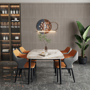 <span class=keywords><strong>Sedie</strong></span> da Pranzo di Alta Qualità Set da Pranzo in Metallo Nero Mobili <span class=keywords><strong>6</strong></span> <span class=keywords><strong>Sedie</strong></span> Sedia da Sala da Pranzo in Stile Nordico - Product Image 3