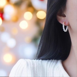 Boucles d'oreilles en argent S925 22517 à faire soi-même avec perles, boucle d'oreille tendance avec perles de 2 à 4 mm, support creux multi-perles de 2 à 4 mm - Product Image 2