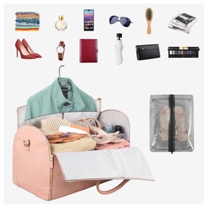 Duffel <b>Bag</b> Large Capacity Pink White Brown Trip Travel Storage Hanging <b>Bag</b> - Product Image 2