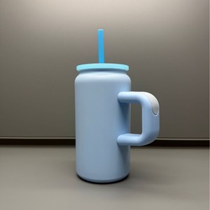 Nuovo arrivo doppia parete natale 16oz acciaio inox sublimazione birra Soda può con coperchio e manico Mason barattolo tazza tazza - Product Image 5