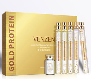 Ensemble d'essence de fil de protéine de soie dorée 24 carats, remplissage facial, collagène absorbable, ligne de protéine, sculpture, sérum anti-rides, cosmétique - Product Image 5