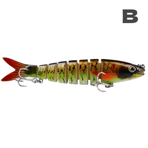 SEASKY 135mm 19G #6 Gancho Plástico ABS 8 Segmentos Cuerpo articulado Hundimiento VIB Pesca de lubina Cebo de natación - Product Image 4