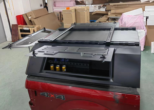 Cubierta alta de acero al manganeso para camioneta, tapa <span class=keywords><strong>trasera</strong></span> para Nissan np300 Ford Ranger <span class=keywords><strong>Toyota</strong></span> <span class=keywords><strong>Hilux</strong></span> con casilleros - Product Image 2