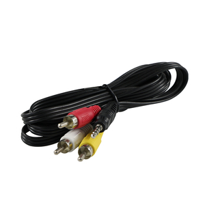 Cable RCA AV de 6 pies 3/varias piezas (rojo/blanco/amarillo) para televisores/reproductores de DVD/consolas de juegos con conectores chapados en cobre - Product Image 4