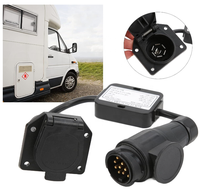 Heavy Duty European 13Pin Rundst ecker an American 7Way Blade Socket Trailer Light Adapter
