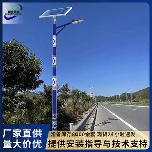 Lampadaire solaire personnalisé à motif bleu et blanc, mono Si 3.2V, lumière blanche pure, éclairage routier municipal - Product Image 3