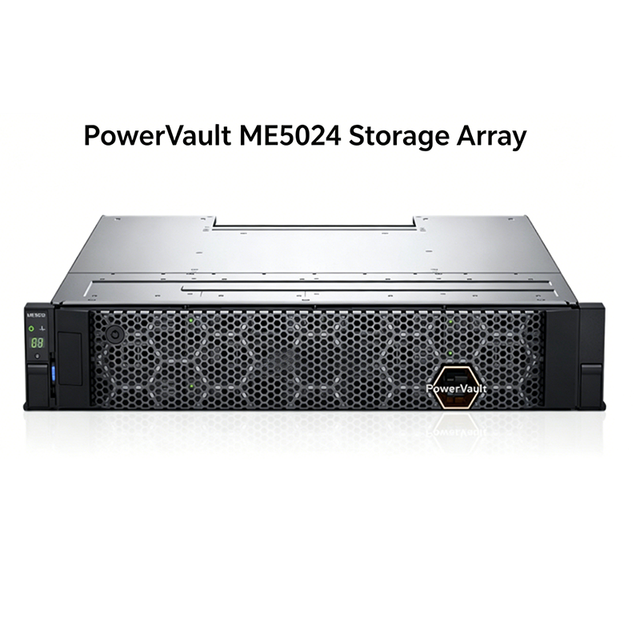 De Ll PowerVault ME5024 2U SAN/NAS Storage Array 24x2.5" Drive Bays 12G SAS ISCSI FC Dual Controller Intel Xeon in Stock