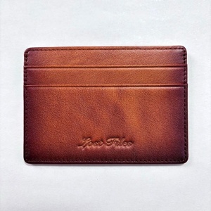カスタマイズされたロゴプレミアムRFIDブロッキングPU/本革クレジットカードホルダーウォレットスリム名刺ホルダー - Product Image 1