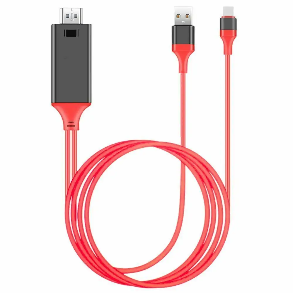 lightning 8 pin to Hdmi cable with USB charger 1080P HDTV MHL cable adapter for iPhone 11 12