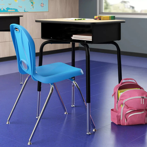 Thiết kế hiện đại Chiều cao có thể điều chỉnh sinh viên bàn với mở phía trước kim loại Hộp sách - Product Image 5