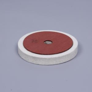 Almohadilla de pulido de fieltro de lana de alta dureza con conector roscado para amoladora rotativa - Product Image 3