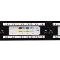 Panel Patch Data Center Cat6 UTP Tanpa Pelindung 24 Port 1U 19 Inch Rack Mount 110 Krone Dual IDC RJ45 untuk Jaringan