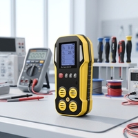 Détecteur de gaz quatre-en-un avec télécommande PLC, capteurs importés d'origine, alarme portable composite, mesureur multi-gaz sanguin