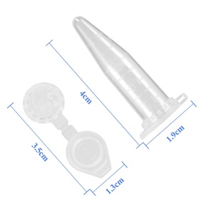 Plástico Clear Sterile Falcon Tubo PCR Tubo Micro 0.2ml 0.5ml 1.5ml 2ml Centrífuga Tubo Com Tampa De Parafuso - Product Image 2