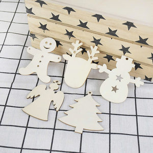 10 pz albero di natale in legno pendenti ornamento decorazioni natalizie per la festa a casa di capodanno natale per bambini regali - Product Image 4