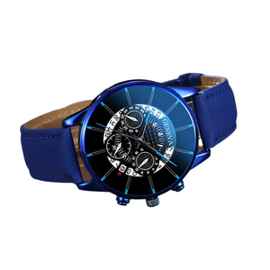 Modisches Luxuriöses Blaues Perlenarmband Herren Quarzuhr-<span class=keywords><strong>Set</strong></span> Hochwertige Casual Business Kalenderuhr Armband-<span class=keywords><strong>Set</strong></span> für Männer - Product Image 4
