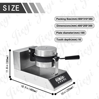 Machine à gaufres belges rotative, antiadhésive, avec contrôle numérique de la température et minuterie, en acier inoxydable, pour café et desserts