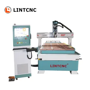 Mesin papan potong Cnc populer mesin kabinet kayu 1325 1520 2030 Atc untuk pembuatan pintu dapur Router Cnc