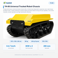 Châssis de robot chenillé de grande capacité 600 kg, plateforme UGV avec moteur et boîte de vitesses, puissance 4 kW pour utilisation en construction