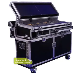 KKMARK Flight case MA Lighting Desk Cabinrt model With Wing pc and Monitor