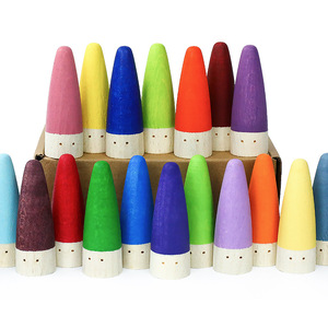 Wooden Rainbow Building Blocks Scene <b>Set</b> For Baby Color Recognition Early Childhood Education Thumb Sized Figures Toy 3-5 Years - Product Image 5