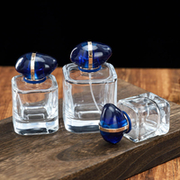 Botella de Perfume de Vidrio Recargable de 30 ml, Transparente, Vacía, con Pulverizador, Cuadrada, para Viaje, para Fragancias