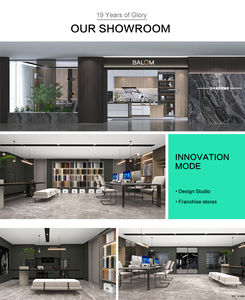 Ensemble de meubles de <span class=keywords><strong>cuisine</strong></span> canadiens modulaires professionnels modernes à portes vitrées avec design de meuble de salle à manger pour projets de villas - Product Image 3