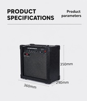 Amplificateur de basse électrique EARTHGRACE DB-30 30W, haut-parleur 8 pouces, amplificateur combo pour la pratique de la basse, les répétitions et les petites scènes