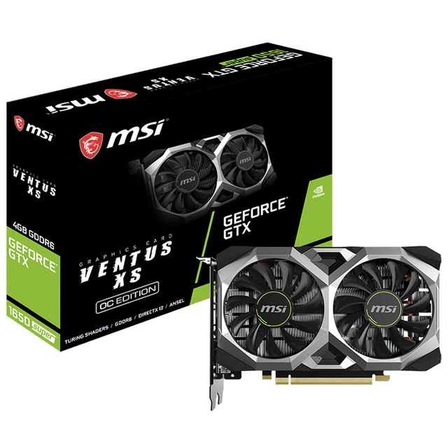 MSI GeForce GTX 1650 SUPER VENTUS XS OC Used Graphics Card with 4GB GDDR6 Memory Support PCI Express X16 Interface and OverClock