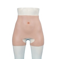 Culotte à entrejambe ouvert pour cosplay MTF, avec coussinets de fesses en silicone, insert vaginal amovible, sous-vêtements invisibles