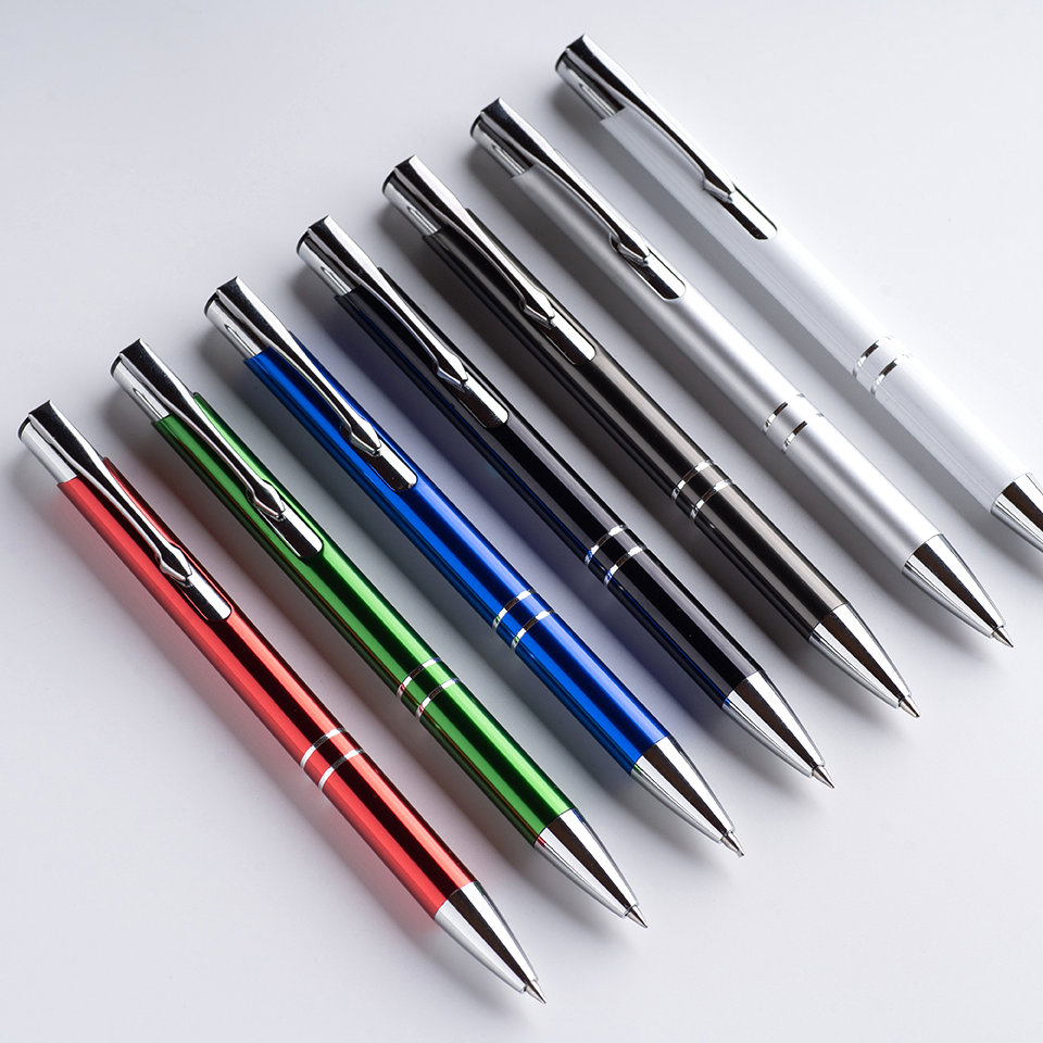 Promotion stylo en métal de luxe logo personnalisé, cadeau publicitaire personnalisé stylo à bille en métal avec logo stylos les plus vendus avec des cadeaux de noël