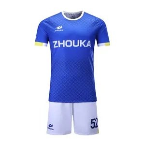 Personalizar camisetas de fútbol en línea azul y blanco uniformes de fútbol conjunto uniforme de fútbol