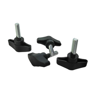 Flathead T Handle <b>Screw</b> M5 25mm 35mm Carbon Steel Adjustable Rubber Coated Hand <b>Screw</b> For Diy Use - Product Image 3